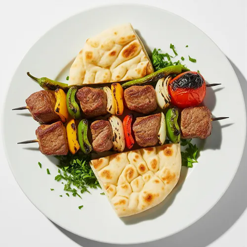 Shashlik Kebab ( On Pitta Bread) 