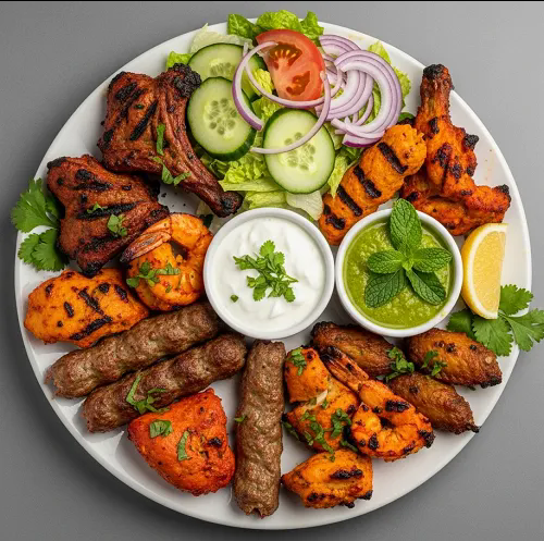 Tandoori Platter (with Salad) 