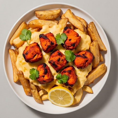 Chips, Cheese & Chicken Tikka 